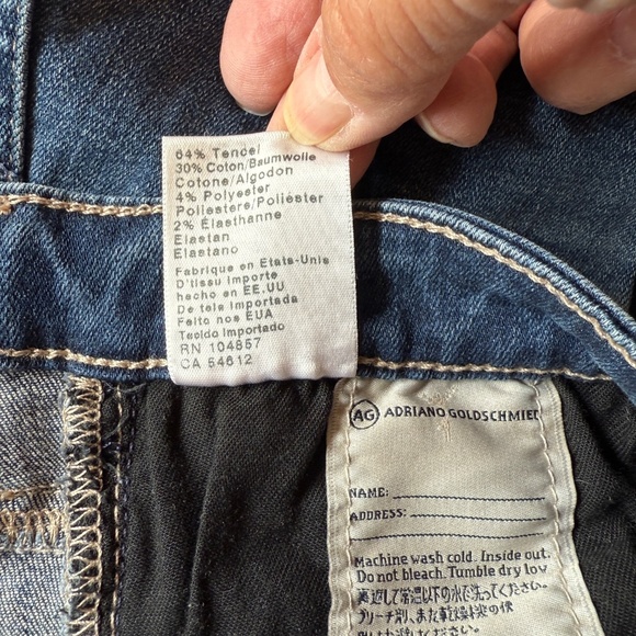 ADRIANO GOLDSCHMIED AG THE PRIMA MID RISE CIGARETTE JEANS TENCEL WHISKERING 29R - Picture 11 of 12